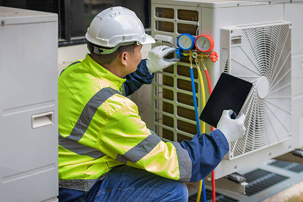 Professional Hvac technician working in Princeton, MA
